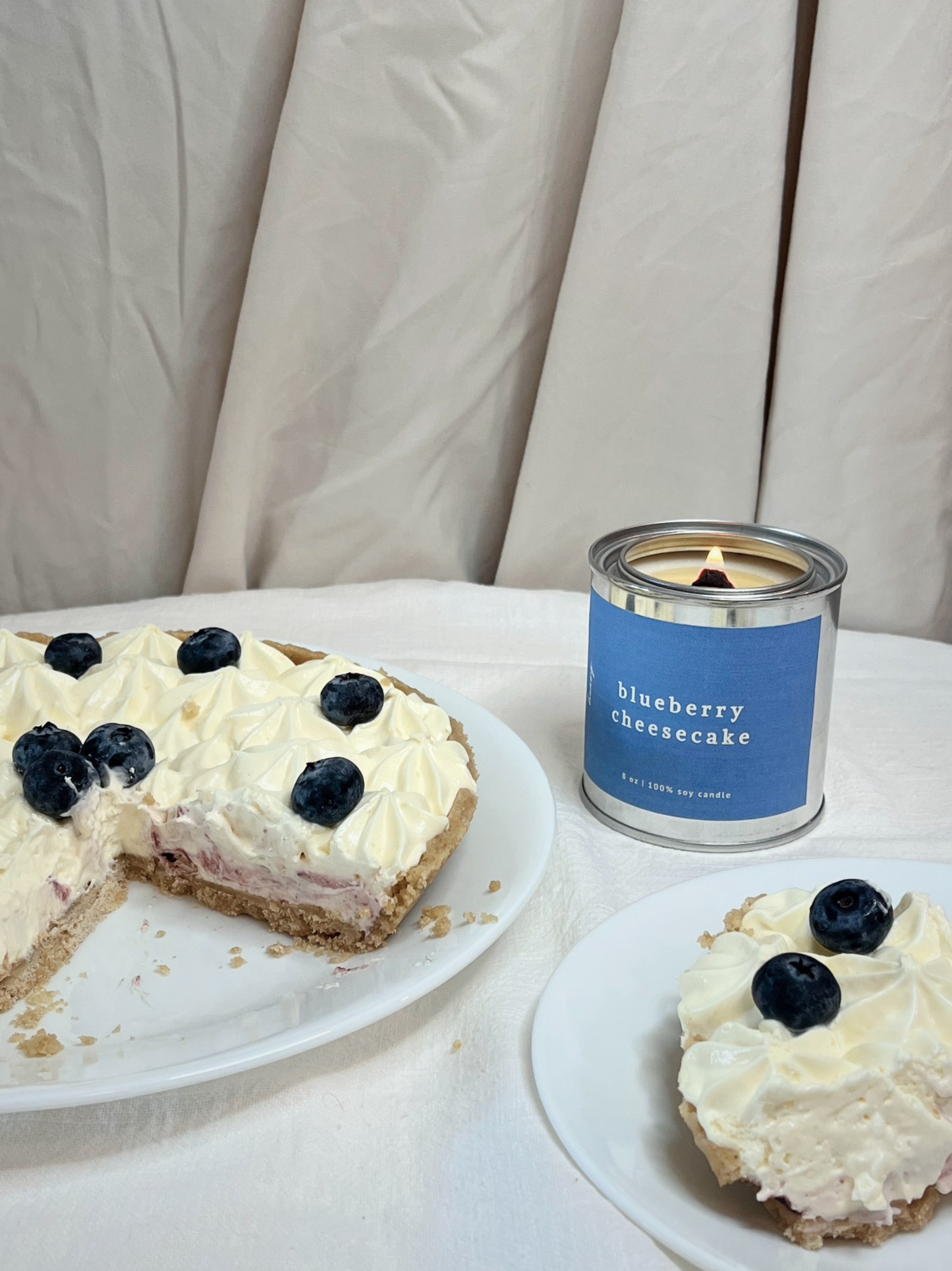 Blueberry Cheesecake | Fresh Blueberries + Vanilla Cream