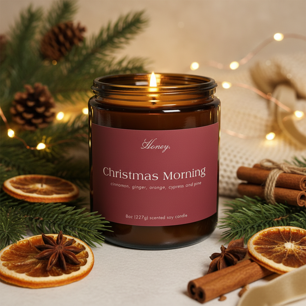 Christmas Morning | Cinnamon + Ginger + Orange + Cypress + Pine